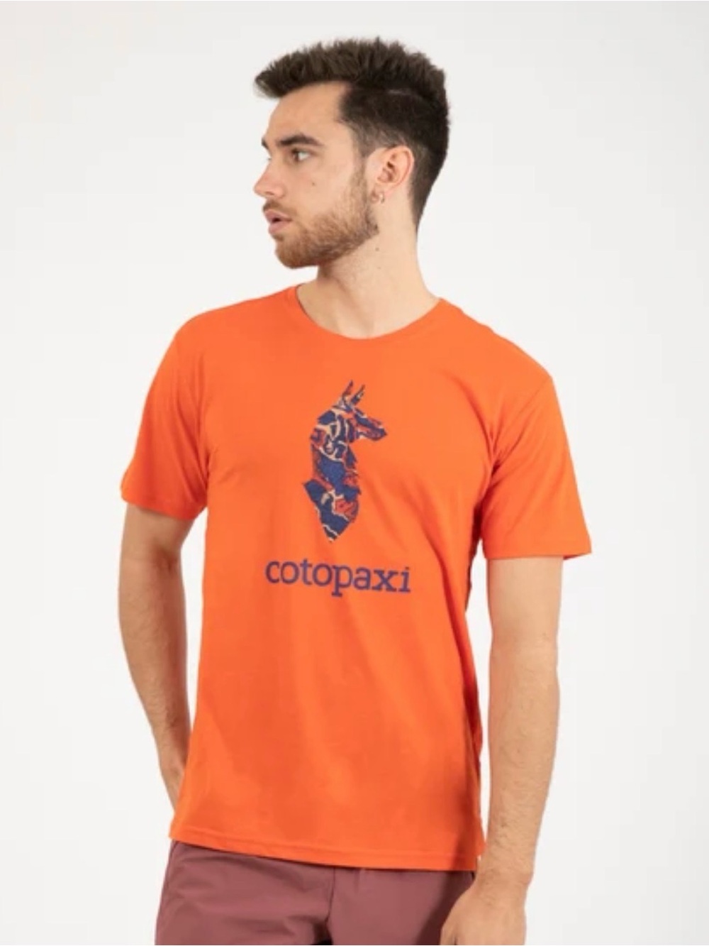Men’s cotopaxi Orange Altitude Short-Sleeve Llama Logo Tee with Navy Graphic-XXL